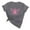 Gray, variant on WREESH Breast Cancer Awareness T-Shirts For Women Trendy Pink Ribbon Butterfly Tops Basic Short Sleeve Round Neck Tees Casual Loose Fit Blouses Green