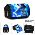 thumbnail image 1 of Estuche de lápices Demon Slayer para estudiantes, bolsa de cuero con doble cremallera, bolsas de almacenamiento de figuras de acción cosméticas, alta capacidad zhangmengya unisex, 1 of 2