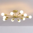 thumbnail image 5 of Semi Flush Mount Ceiling Light,10-Light E26 Base Modern Black Sputnik Chandelier,Industrial Ceiling Lamp Fixture for Kitchen Farmhouse Living Room Dining Room (Bulbs Not Included), 5 of 6