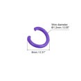thumbnail image 2 of Unique Bargains Open Jump Rings, 8mm Colorful O-ring Connectors for DIY Crafts Jewelry Making, Dark Purple, 200Pcs, 2 of 5
