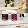 thumbnail image 4 of Yayeee 2 Pack Qtip Holder Bathroom Cotton Swab Canister with Lid Clear Dispenser Set, Navy Blue Stripes, 4 of 6