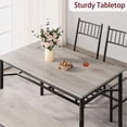 thumbnail image 5 of Kitchen Table and Chairs for 4 , Dining Table Set with Wine Rack, Kitchen Table Set with Storage Bench, Dining Room Table Set for Small Space, Apartment, Rustic Brown, 5 of 9