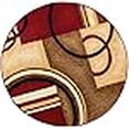 thumbnail image 3 of Well Woven 547804R Tapis Rond Moderne Arcs & Formes, Rouge - 3 Pi. 11 Po., 3 of 4