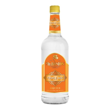 Mr. Boston Triple Sec Orange Liqueur, 750ml, 24% Alcohol, Margarita Mix Cocktail Mixers