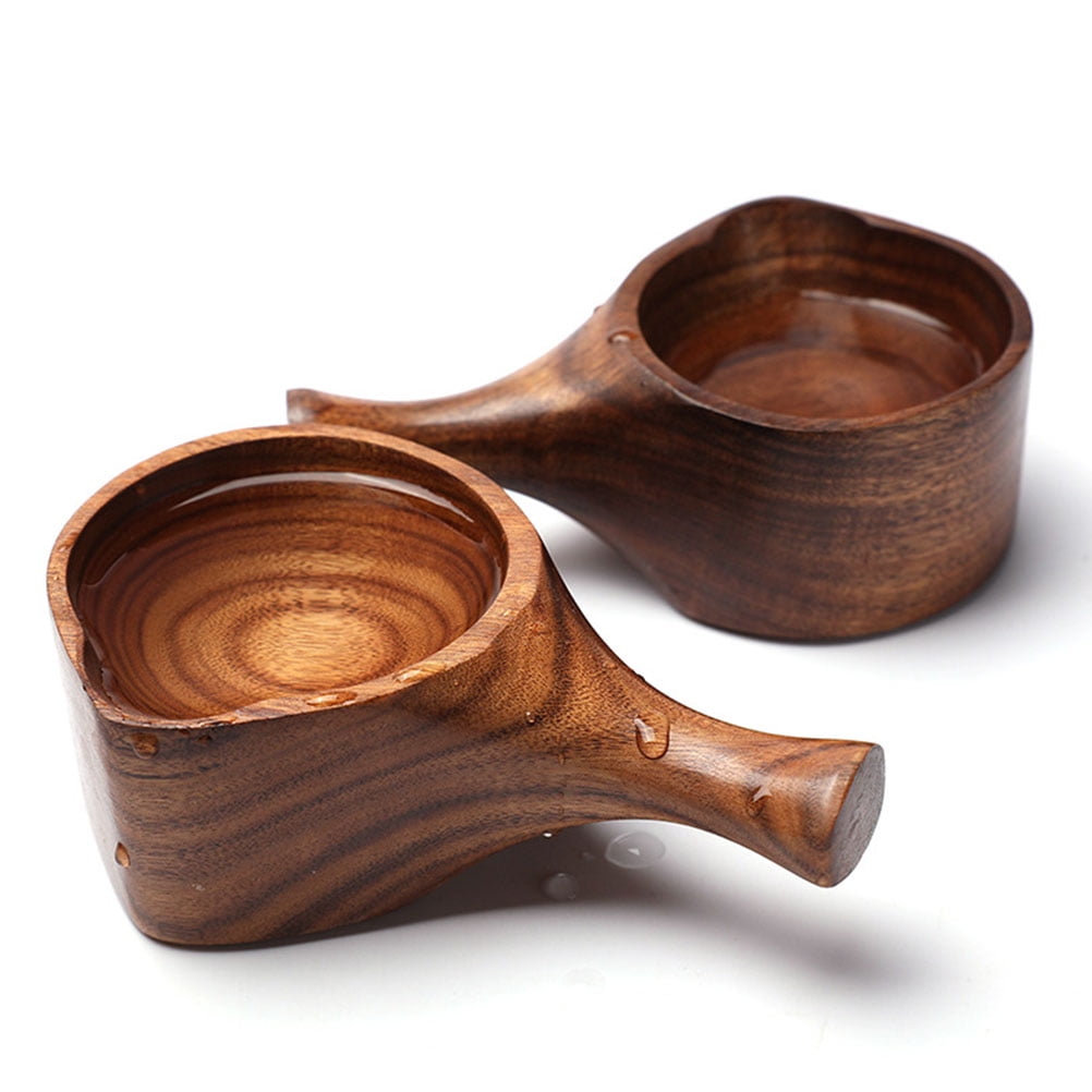 ROMANSENTIAL 1Pc Wood Tablespoon Brown Acacia Wood Soup Scoop for Catering Cooking Use