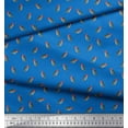 thumbnail image 3 of Soimoi Blue polyester Crepe Fabric Woodpecker Bird Fabric Prints By Yard 52 Inch Wide, 3 of 3