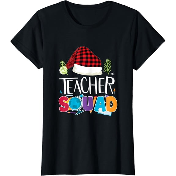 Teacher Squad Group Matching Christmas Pajama Party T-Shirt