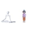 thumbnail image 1 of Figura de escritorio,Escultura abstracta de pensador para decoración de oficina y hogar.,Muñeca geisha japonesa,Adorno tradicional de muñeca geisha con kimono japonés,Estatuilla de resina, 1 of 8
