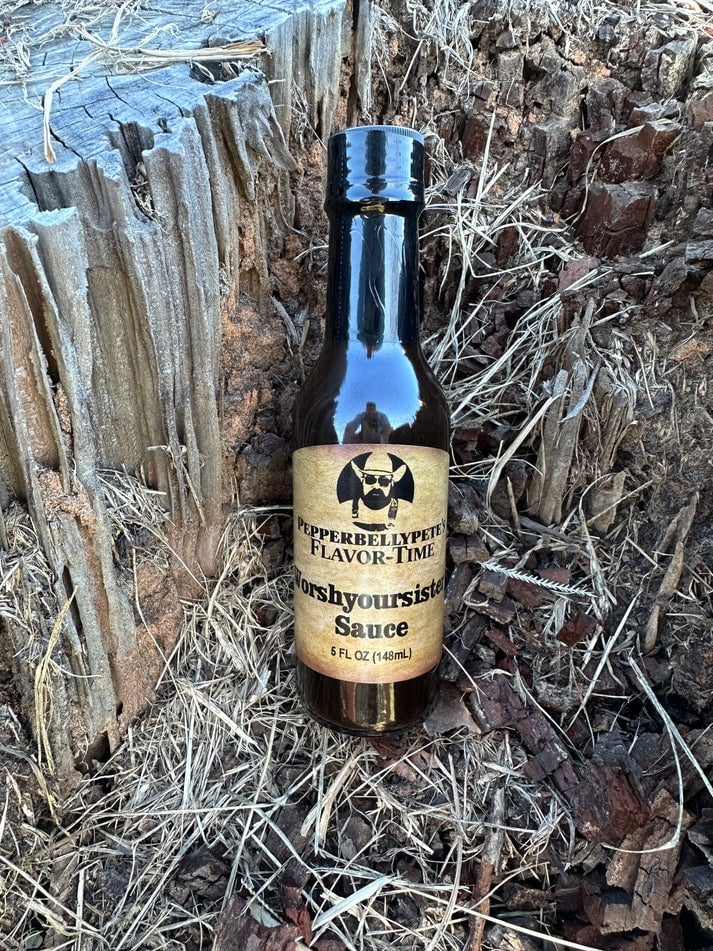 Pepper Belly Pete's Premium Worcestershire Sauce, 5 oz, Bold and Tangy