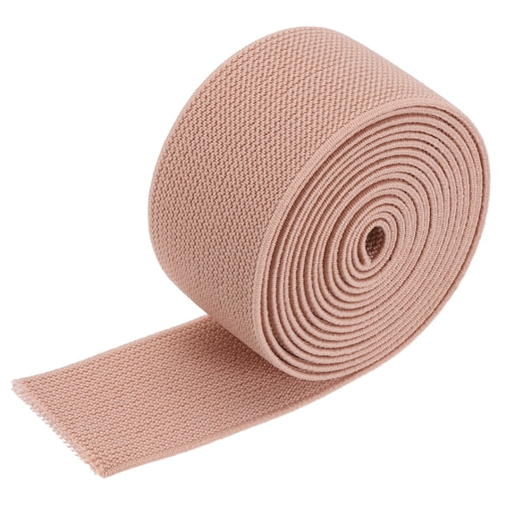 Uxcell Twill Elastic Band Double Side 1 Roll Flat Elastic Ribbon Cord for Sewing Waistband Pink 1.5 Inch x 2 Yard