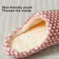thumbnail image 6 of Comfy Soft Plush House Slippers for Women, Slip-on House Shoes, Women's House Soft Plush Shoes, Gift for Women, Ladies Slippers for Indoor and Outdoor Use, Red, Size 6-7, 6 of 9