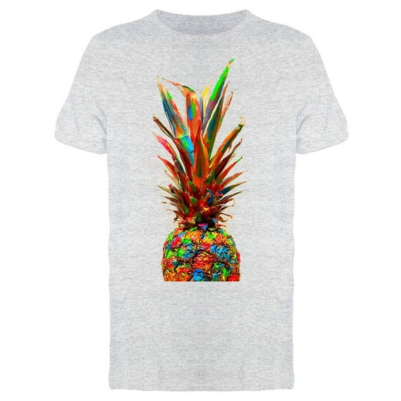 Awesome Multi Colored Pineapple T-Shirt Men -Image by Shutterstock, Male Large