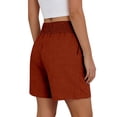 thumbnail image 5 of Womens Lightweight Shorts Summer Casual Loose Trendy Pants Elastic Waist Comfy Shorts by Yigetop Red XL, 5 of 6