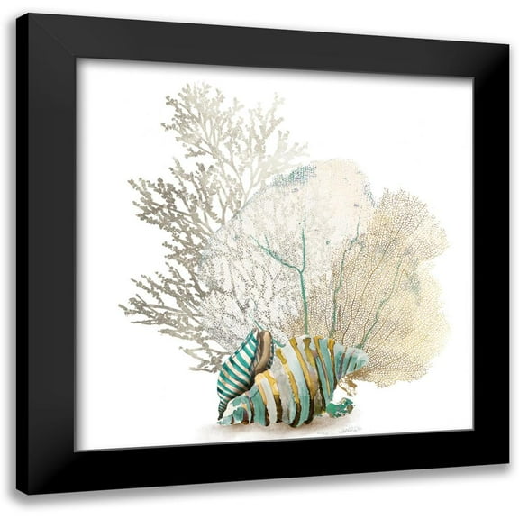 Wilson, Aimee 12x12 Black Modern Framed Museum Art Print Titled - Coral II