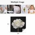 thumbnail image 4 of Flower Black Cloth Napkins, Gold White Abstract Floral Aesthetic Washable and Reusable Dinner Napkins Set of 4, Table Napkin for Kitchen Party Birthday Wedding Hotel Housewarming 20"x20", 4 of 8