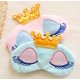 thumbnail image 2 of Juego de 2 lindas niñas viaje princesa corona dormir con los ojos vendados siesta cubierta antifaz (rosa + azul claro) JAMW Sencillez, 2 of 5