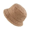 thumbnail image 3 of Womens Solid Color Winter Thermal Windproof Bucket Fisherman Hat For Women, 3 of 5