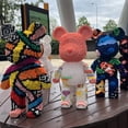 thumbnail image 4 of Bloques de construcción Bearbricks, juguetes, osito gigante, violencia fluida, modelo de oso, ladrillos constructores, juguetes, novela, regalos para el día de San Valentín para niños, 4 of 5