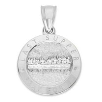 925 Sterling Silver Dainty Last Supper Pendant - Christian Jewelry, Catholic Gifts for Men and Women