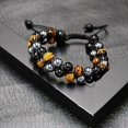 thumbnail image 4 of Pulsera difusora de roca de Lava de piedra Natural de 8mm para hombres y mujeres, brazalete elástico con cuentas de ágata de Yoga, 4 of 5
