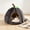 Gray L, variant on Pumpkin Cat Bed, Orange, Size S, Cozy Enclosed Pet Cave for Cats and Small Dogs, Indoor Sleeping, Napping, Bedroom and Living Room