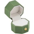 thumbnail image 1 of Yazoeia Rings Box, Hexagonal Exquisite Romantic Small Flannel Ring Gift Case for Proposal Engagement Wedding(Green) CJC912-198197, 1 of 9