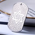 thumbnail image 3 of Sturdy Jewish Jewelry Star of David Amulet Emblem Pendant for Women Men Stainless Steel Judaism Shield of Magen Star Talisman Seal Necklace Religious Kabbalah Protection Gifts for Israel, Customized, 3 of 7