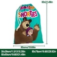 thumbnail image 3 of Masha y el Oso Bolsa de regalo con cierre de cinta navideño para decoración de Navidad,50cm×80cm., 3 of 6