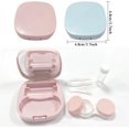thumbnail image 4 of Howinn 2 Pack Colorful Contact Lens Case, Travel Contact Lens Box with Mirror Tweezers Remover Tool Solution Bottle for Outdoor Office Daily Use, 4 of 7