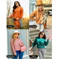 thumbnail image 4 of YOGAFOX Women Casual Oversized Cable Knit Long Sleeve Pullover Sweater Camel XL, 4 of 5