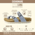 thumbnail image 5 of Cushionaire Luna Cork Footbed Sandals for Women – Comfortable Slip-On Women's Shoes with Genuine Suede Footbed & Arch Support | Slides for Women, 5 of 21