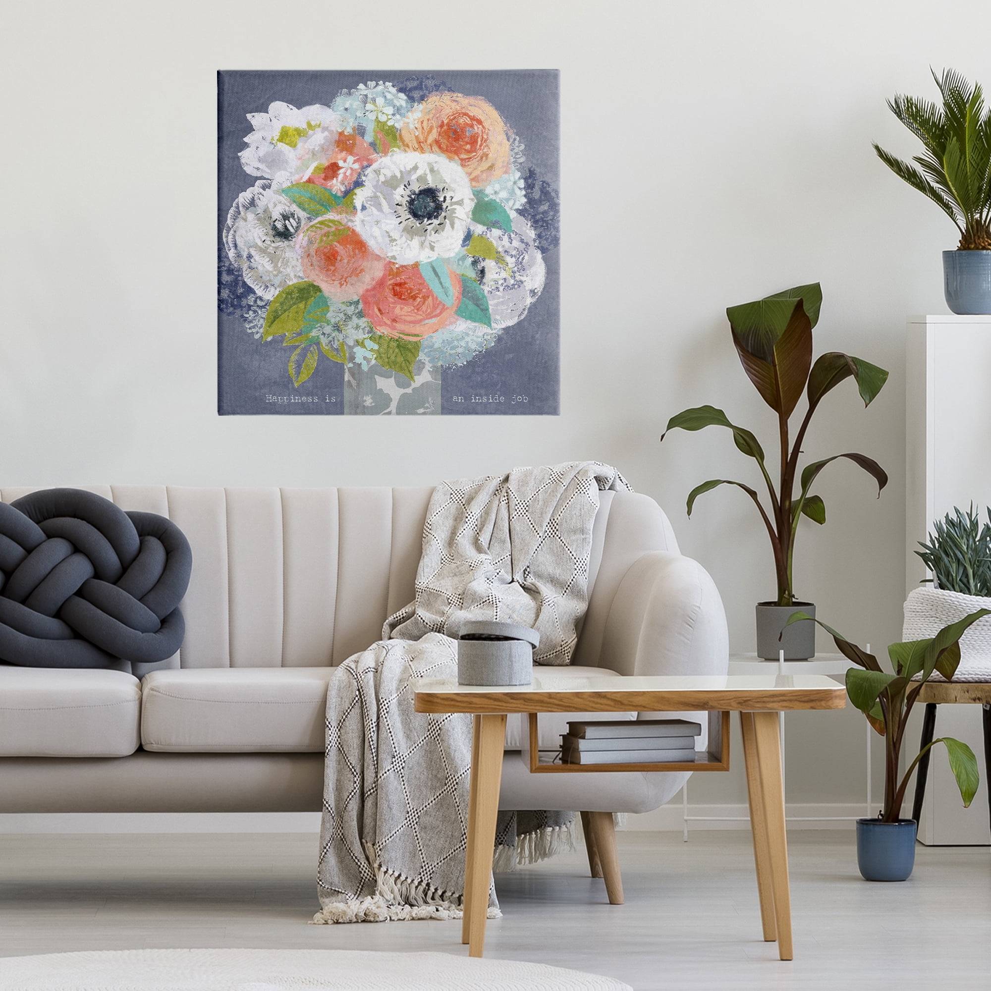 Stupell Industries Happiness Is An Inside Job Canvas Wall Art, design by Suzanne Nicoll