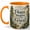 Orange, variant on Peace Begins in the Forest Coffee Mug, Misty Woodland Nature Quote Design, 11 oz Ceramic Cup