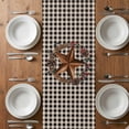 thumbnail image 6 of Star Plaid Table Runner - 60 Inch Long, Kitchen Dining Table Runner Dresser Scarves, Vintage American Country Berry Brown Black Farmhouse Decor for Coffee Tables Wedding Party Banquet, 6 of 8