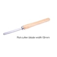 thumbnail image 3 of 8-Piece Professional Wood Turning Chisel Set with High-Carbon Steel Blades, 14.17 Inch Length, Wood Handles, Including Skew, Spear Point, Parting Tool, Round Nose & Gouges for Craftsmen and Carpenters, 3 of 6