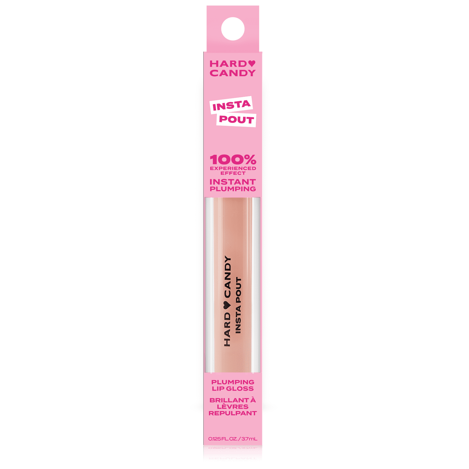 Hard Candy Plumping Serum Lip Gloss, 1391 Barely There (Nude), 0.12 Fl. Oz.