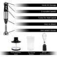 thumbnail image 2 of 6-Speed Immersion Blender - 4-in-1 Hand Mixer with Whisk, Food Processor Cup, and 32oz Beaker for Soup, Smoothies, and  by  (Black), 2 of 6