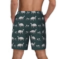 thumbnail image 4 of Goofa Turtle Chrysanthemum Printed Men's Swim Trunks Board Shorts Quick Dry Mens Swimming Trunks with Compression Liner,Breathable Fit Hawaii Beach Shorts-3X-Large, 4 of 9