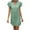 Green, variant on Womens Dress Women's Solid Color V-neck Short Sleeved Fashionable Loose Dress Dresses for Women Black XL