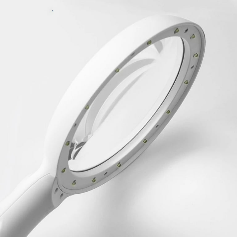 Large Magnifying Glass with Light, Full Page 5X Magnifier 48LED Folding  Handheld Illuminated Magnifier for Seniors Reading - AliExpress