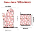 thumbnail image 2 of Salouo Cute Pink Snowman Cat for Oven Mitts and Potholders BBQ Gloves-Oven Mitts and Pot Holders Non-Slip Cooking Gloves for Cooking Baking Grilling (4-Piece Set), 2 of 6