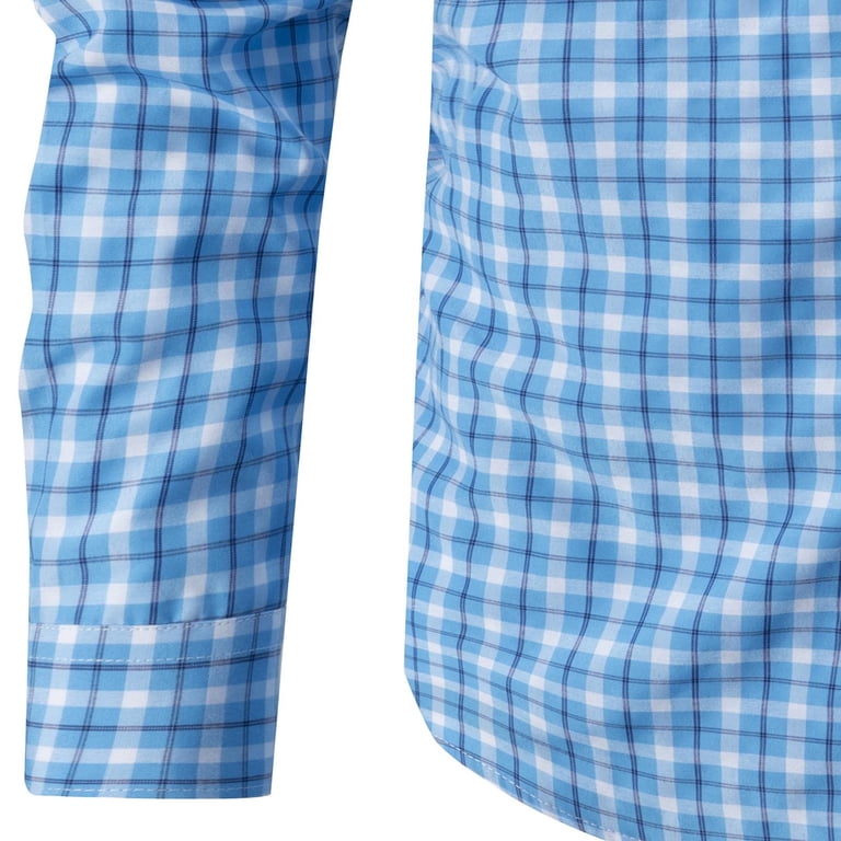 blue checkered dress shirt outfit Light Blue Ferman Check Dress Shirt