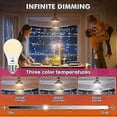 thumbnail image 2 of Rechargeable Light Bulb With Remote Control, 8W Smart RGB Color Changing Bulb, 9+3 Color Temperature, E27 LED Dimmable Touch Control Bulbs With Timing, 2 of 5