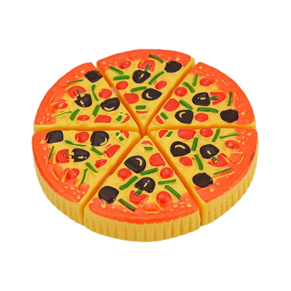 Make & Slice Pizza Set | Pretend Play Food Kitchen Toy with Pizza Cutter for Toddlers 3 Years