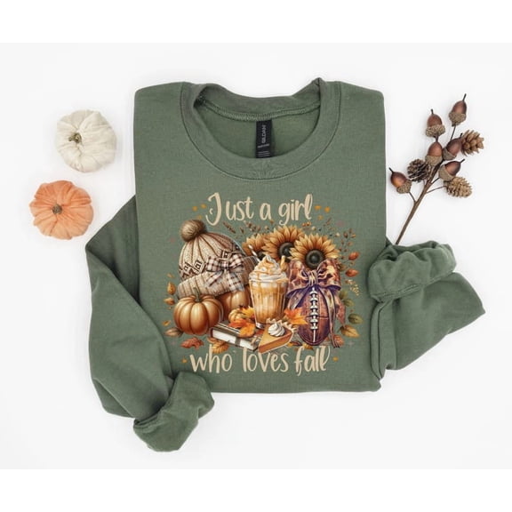 Just a Girl Who Loves Fall Sweatshirt, Cozy Halloween Sweatshirt