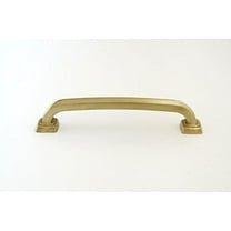 Hamilton Bowes Satin Brass Cabinet Hardware Pull Handle 128mm / 5" Center to Center Modern Gold Vibrant Amber
