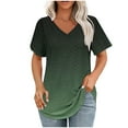 thumbnail image 2 of Women's V-Neck Tee, Printed Summer Tops Short Sleeve, Casual Blouse with Soft Stretch Fabric, Comfortable Pullover for Daily Wear, 2 of 5