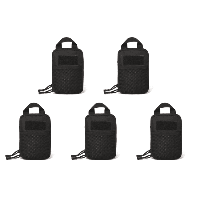 Riñonera con cinturón de nailon, bolsa ligera de caza para equipo para exteriores (negro)