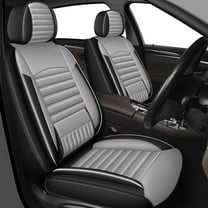 LAONNVIR Seat Covers Fit for GMC Terrain 2010-2024: Leather Car Seat Cover Full Set Waterproof Automotive Cushion Protector (5 Seats,Black&Grey)