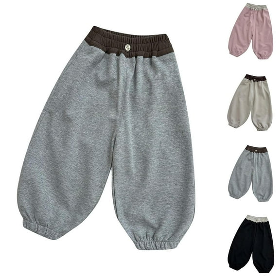 Fesfesfes Kids Sweatpants Pants Lantern Pants For Toddler Infant Baby Boys and Girls Pants Casual Drawstring Tie Waist Pants